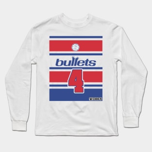 Chris Webber Retro Style Bullets Throwback Jersey Long Sleeve T-Shirt